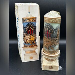 Holy Night Candle & Holder  Holy Bible Christmas 1978 New Old Stock Hong Kong